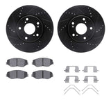 R1 Concepts 16-21 Honda Civic Front Drilled & Slotted Black Brake Rotor Set w/Optimum OE Pads and Hardware by R1 Concepts RNC-WHUH1-59106