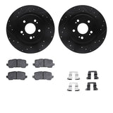 R1 Concepts 18-25 Honda Odyssey Rear Drilled & Slotted Black Brake Rotor Set w/Optimum OE Pads and Hardware by R1 Concepts RNC-WHUH1-59121