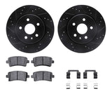 R1 Concepts 10-20 Buick Regal Rear Drilled & Slotted Black Brake Rotor Set w/Optimum OE Pads and Hardware by R1 Concepts RNC-WHUH1-65025