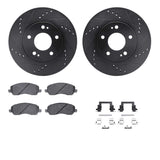 R1 Concepts 00-12 Chrysler Sebring Front Drill/Slot Black Rotors w/Optimum Pads by R1 Concepts RNC-WHUH1-72068