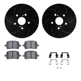 R1 Concepts 97-04 Lexus ES300 Front Drilled & Slotted Black Brake Rotor Set w/Optimum OE Pads and Hardware by R1 Concepts RNC-WHUH1-76053