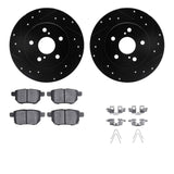 R1 Concepts 08-18 Pontiac Vibe Rear Drilled & Slotted Black Brake Rotor Set w/Optimum OE Pads and Hardware by R1 Concepts RNC-WHUH1-76141