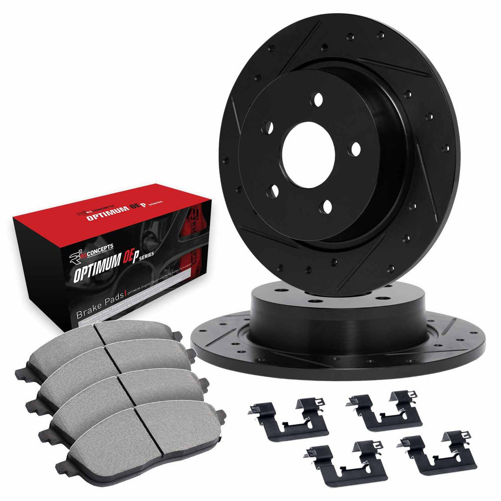 Lexus Rx 350 Rear Brake Rotor Replacement R1 Concepts 10-20 Lexus RX350 Rear Drilled & Slotted Black Brake Rotor ...