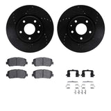 R1 Concepts 16-25 Mazda CX-5 Front Drilled & Slotted Black Brake Rotor Set w/Optimum OE Pads and Hardware by R1 Concepts RNC-WHUH1-80074