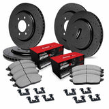 R1 Concepts 07-17 Buick Enclave Front & Rear Drill/Slot Black Rotors w/Optimum Pads by R1 Concepts RNC-WHUH2-48028