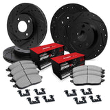 R1 Concepts 18-22 Ford EcoSport Front & Rear Drill/Slot Black Rotors w/Optimum Pads by R1 Concepts RNC-WHUH2-54406