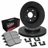 R1 Concepts 06-24 Chrysler Aspen Front Drill/Slot Black Rotors w/Off-Road/Tow Pads by R1 Concepts RNC-WHVH1-40010