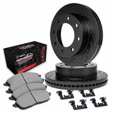 R1 Concepts 01-20 Chevrolet Silverado 3500 Front Drill/Slot Black Rotors w/Off-Road/Tow Pads by R1 Concepts RNC-WHVH1-48037