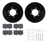 R1 Concepts 10-24 Lexus GX460 Front Drill/Slot Black Rotors w/Off-Road/Tow Pads by R1 Concepts RNC-WHVH1-76022