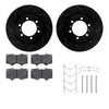 R1 Concepts 10-24 Lexus GX460 Front Drill/Slot Black Rotors w/Off-Road/Tow Pads