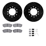 R1 Concepts 10-24 Lexus GX460 Rear Drill/Slot Black Rotors w/Off-Road/Tow Pads by R1 Concepts RNC-WHVH1-76023