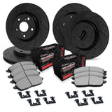 R1 Concepts 06-24 Chrysler Aspen Front & Rear Drill/Slot Black Rotors w/Off-Road/Tow Pads by R1 Concepts RNC-WHVH2-40002