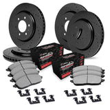R1 Concepts 15-20 Chevrolet Colorado Front & Rear Drill/Slot Black Rotors w/Off-Road/Tow Pads by R1 Concepts RNC-WHVH2-48023