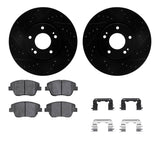R1 Concepts 09-16 Hyundai Sonata Front Drilled & Slotted Black Brake Rotor Set w/Ceramic Pads and Hardware by R1 Concepts RNC-WHWH1-03063