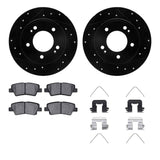 R1 Concepts 12-24 Hyundai Veloster Rear Drilled & Slotted Black Brake Rotor Set w/Ceramic Pads and Hardware by R1 Concepts RNC-WHWH1-03080