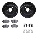 R1 Concepts 10-16 Hyundai Genesis Coupe Rear Drill/Slot Black Rotors w/Ceramic Pads by R1 Concepts RNC-WHWH1-03085