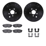 R1 Concepts 10-25 ScIon FR-S Rear Drilled & Slotted Black Brake Rotor Set w/Ceramic Pads and Hardware by R1 Concepts RNC-WHWH1-13044