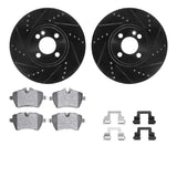 R1 Concepts 07-15 Mini Cooper Front Drilled & Slotted Black Brake Rotor Set w/Ceramic Pads and Hardware by R1 Concepts RNC-WHWH1-32007