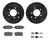 R1 Concepts 07-17 Chrysler 200 Rear Drilled & Slotted Black Brake Rotor Set w/Ceramic Pads and Hardware by R1 Concepts RNC-WHWH1-39031