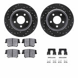 R1 Concepts 05-23 Chrysler 300 Rear Drilled & Slotted Black Brake Rotor Set w/Ceramic Pads and Hardware by R1 Concepts RNC-WHWH1-39034