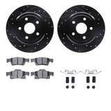 R1 Concepts 11-22 Dodge Durango Rear Drilled & Slotted Black Brake Rotor Set w/Ceramic Pads and Hardware by R1 Concepts RNC-WHWH1-42037