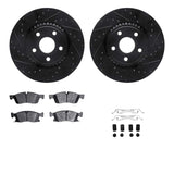 R1 Concepts 12-25 Dodge Durango Front Drilled & Slotted Black Brake Rotor Set w/Ceramic Pads and Hardware by R1 Concepts RNC-WHWH1-42049