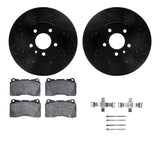 R1 Concepts 13-19 Cadillac ATS Front Drilled & Slotted Black Brake Rotor Set w/Ceramic Pads and Hardware by R1 Concepts RNC-WHWH1-46027