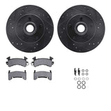 R1 Concepts 82-95 Buick Regal Front Drilled & Slotted Black Brake Rotor Set w/Ceramic Pads and Hardware by R1 Concepts RNC-WHWH1-47015