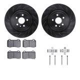 R1 Concepts 09-24 Cadillac CTS Rear Drilled & Slotted Black Brake Rotor Set w/Ceramic Pads and Hardware by R1 Concepts RNC-WHWH1-47054