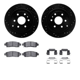 R1 Concepts 07-17 Buick Enclave Rear Drilled & Slotted Black Brake Rotor Set w/Ceramic Pads and Hardware by R1 Concepts RNC-WHWH1-48049