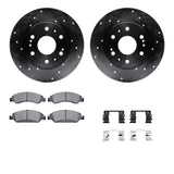 R1 Concepts 05-20 Cadillac Escalade Front Drilled & Slotted Black Brake Rotor Set w/Ceramic Pads and Hardware by R1 Concepts RNC-WHWH1-48065