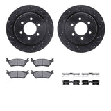 R1 Concepts 12-20 Ford F-150 Rear Drilled & Slotted Black Brake Rotor Set w/Ceramic Pads and Hardware by R1 Concepts RNC-WHWH1-54208