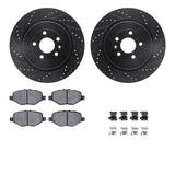 R1 Concepts 13-19 Ford Explorer Rear Drilled & Slotted Black Brake Rotor Set w/Ceramic Pads and Hardware by R1 Concepts RNC-WHWH1-54215