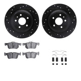 R1 Concepts 13-20 Ford Special Service Police Sedan Rear Drill/Slot Black Rotors w/Ceramic Pads by R1 Concepts RNC-WHWH1-54219