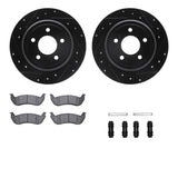 R1 Concepts 03-11 Ford Crown Victoria Rear Drill/Slot Black Rotors w/Ceramic Pads by R1 Concepts RNC-WHWH1-56034