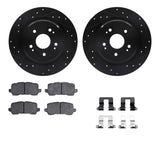 R1 Concepts 15-20 Acura TLX Rear Drilled & Slotted Black Brake Rotor Set w/Ceramic Pads and Hardware by R1 Concepts RNC-WHWH1-58029