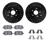 R1 Concepts 01-08 Acura MDX Rear Drilled & Slotted Black Brake Rotor Set w/Ceramic Pads and Hardware by R1 Concepts RNC-WHWH1-59062