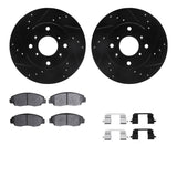 R1 Concepts 98-02 Honda Accord Front Drilled & Slotted Black Brake Rotor Set w/Ceramic Pads and Hardware by R1 Concepts RNC-WHWH1-59088