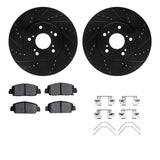 R1 Concepts 13-22 Honda Accord Front Drilled & Slotted Black Brake Rotor Set w/Ceramic Pads and Hardware by R1 Concepts RNC-WHWH1-59097
