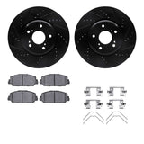 R1 Concepts 16-22 Acura ILX Front Drilled & Slotted Black Brake Rotor Set w/Ceramic Pads and Hardware by R1 Concepts RNC-WHWH1-59098