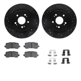 R1 Concepts 18-25 Honda Odyssey Rear Drilled & Slotted Black Brake Rotor Set w/Ceramic Pads and Hardware by R1 Concepts RNC-WHWH1-59099