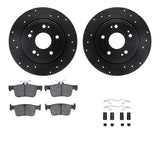 R1 Concepts 18-25 Honda Accord Rear Drilled & Slotted Black Brake Rotor Set w/Ceramic Pads and Hardware by R1 Concepts RNC-WHWH1-59114