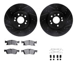 R1 Concepts 12-18 Mercedes-Benz ML350 Front Drill/Slot Black Rotors w/Ceramic Pads by R1 Concepts RNC-WHWH1-63146