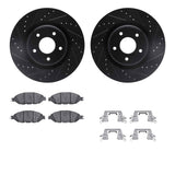 R1 Concepts 13-24 Infiniti JX35 Front Drilled & Slotted Black Brake Rotor Set w/Ceramic Pads and Hardware by R1 Concepts RNC-WHWH1-67125