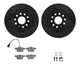 R1 Concepts 18-25 Audi Q3 Rear Drilled & Slotted Black Brake Rotor Set w/Ceramic Pads and Hardware by R1 Concepts RNC-WHWH1-73080