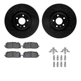 R1 Concepts 18-25 Audi SQ5 Front Drilled & Slotted Black Brake Rotor Set w/Ceramic Pads and Hardware by R1 Concepts RNC-WHWH1-73083