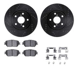 R1 Concepts 06-15 Lexus IS250 Front Drilled & Slotted Black Brake Rotor Set w/Ceramic Pads and Hardware by R1 Concepts RNC-WHWH1-75015