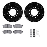 R1 Concepts 01-09 Lexus GX470 Rear Drilled & Slotted Black Brake Rotor Set w/Ceramic Pads and Hardware by R1 Concepts RNC-WHWH1-76099