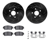 R1 Concepts 04-10 Toyota Camry Front Drilled & Slotted Black Brake Rotor Set w/Ceramic Pads and Hardware by R1 Concepts RNC-WHWH1-76137