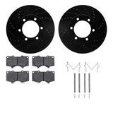 R1 Concepts 00-07 Toyota Tundra Front Drilled & Slotted Black Brake Rotor Set w/Ceramic Pads and Hardware by R1 Concepts RNC-WHWH1-76145